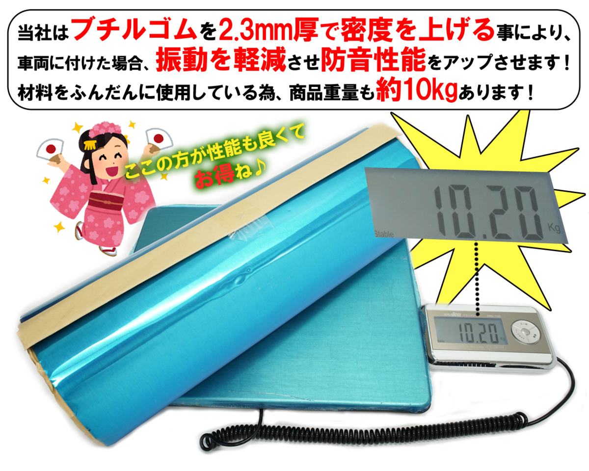 デッドニング 振動制振シート 厚さ2.3mm×幅46cm×長さ5m　防振材 防音 50607 ※　●_画像2