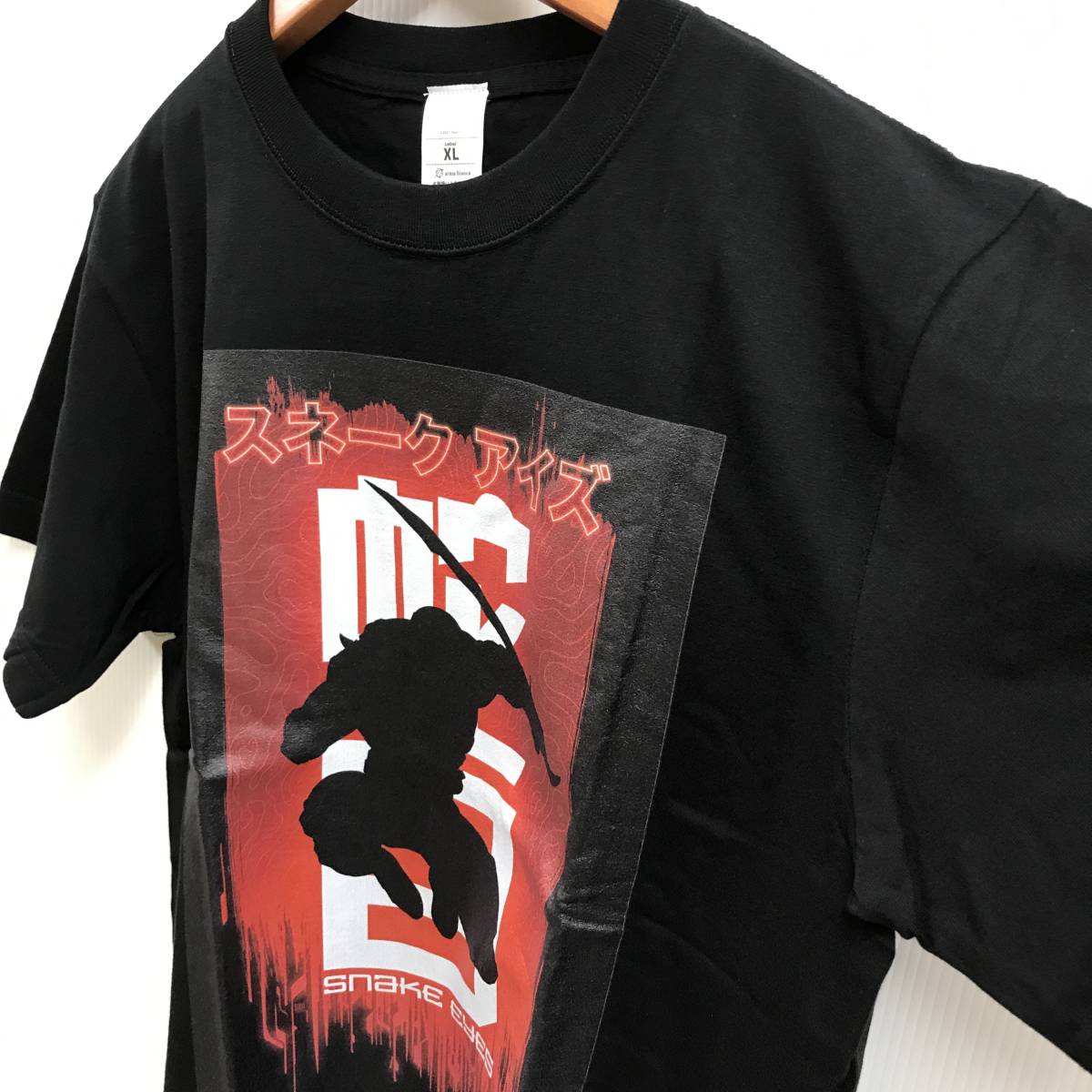 未使用品 /XL/ armabianca G.I.ジョー 漆黒のスネークアイズ ブラック Tシャツ レディース イベント 半袖 ヘンリー 黒色 アルマビアンカ