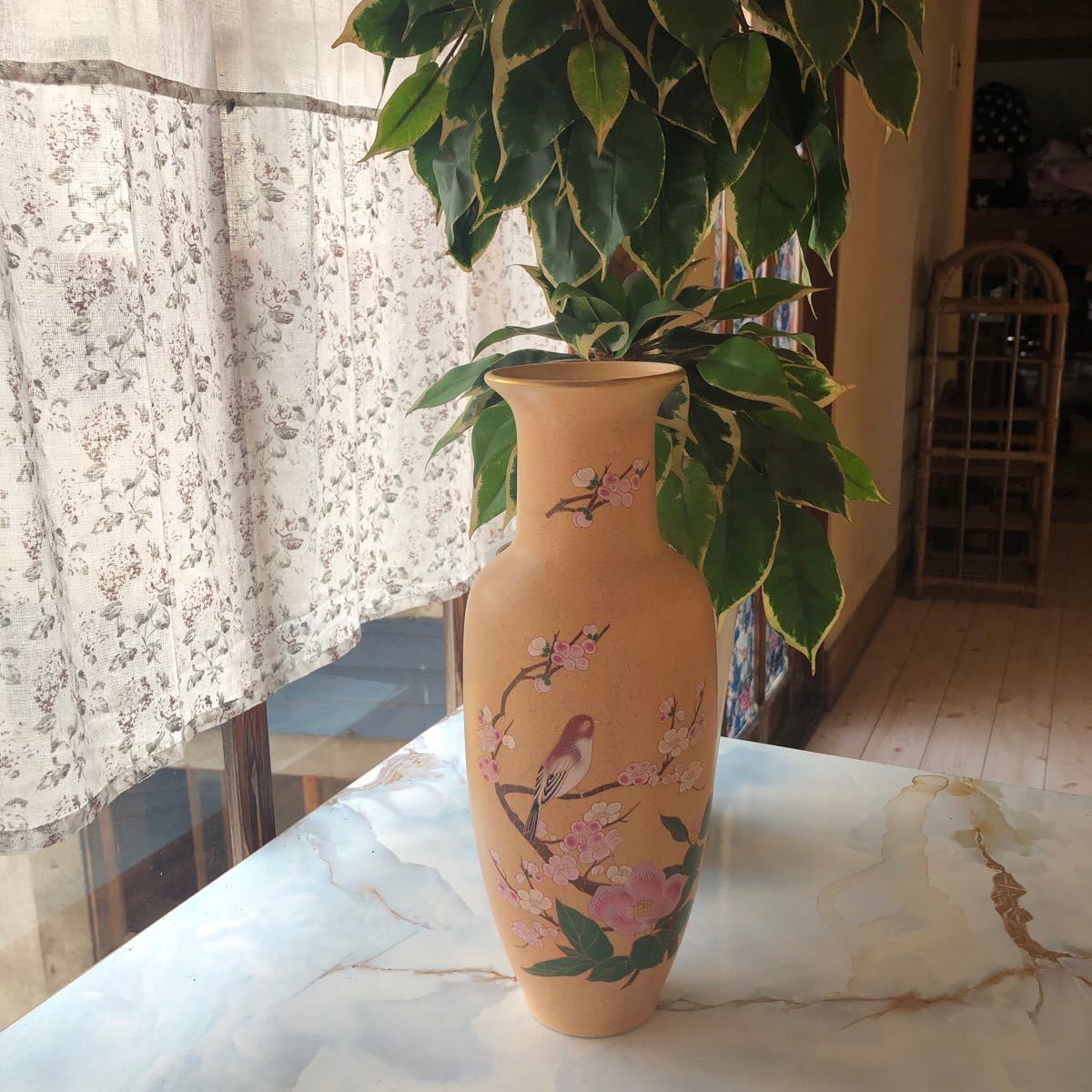 花と百舌鳥の花 陶器｜PayPayフリマ