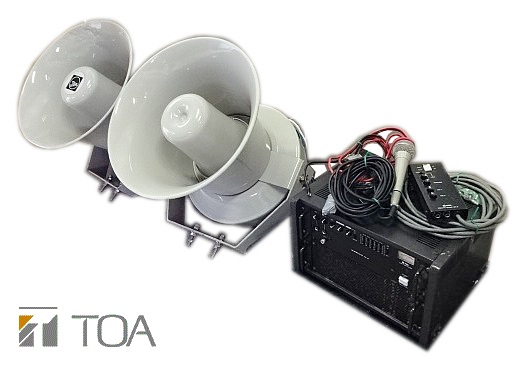  pickup limitation TOA car amplifier CA-120N + horn speaker 2 pcs 