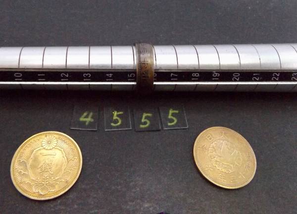 15号　 コインリング　 カラス1銭黄銅貨使用 　ハンドメイド手作り指輪 　1点物です（4555）送料無料 他にも銀貨や銅貨の指輪を出品中_画像3