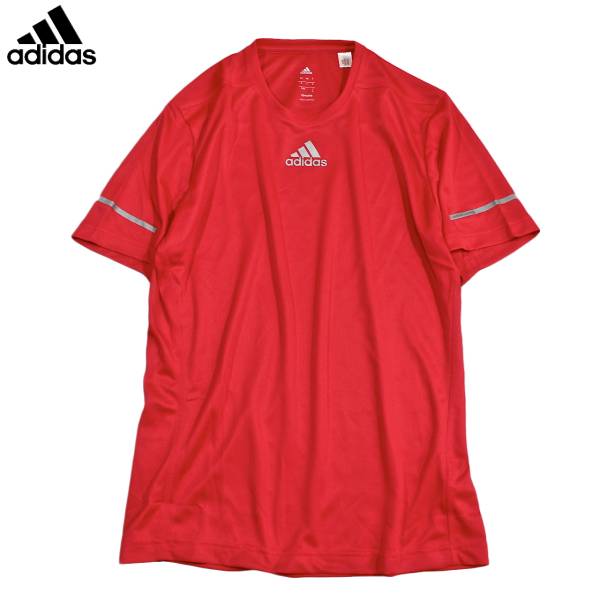 【新品】アディダス SQ ランニング 半袖 Tシャツ【29：赤】M トレーニング ジム マラソン ジョギング ウォーキング 陸上 adidas CLIMALITEの画像1