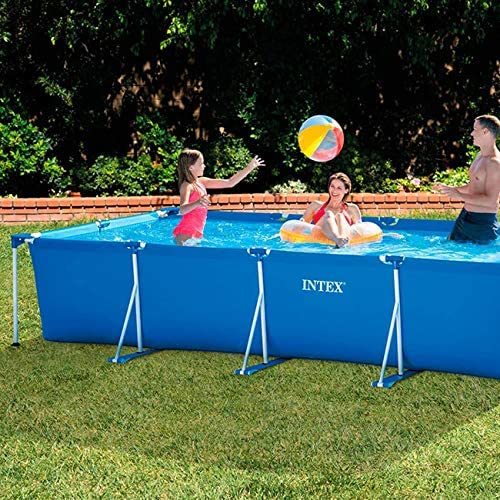  with cover air pump un- necessary construction hour approximately 30 minute large width 450cm× depth 220cm× height 84cm metal frame rectangle home use pool summer vacation ... playing in water 