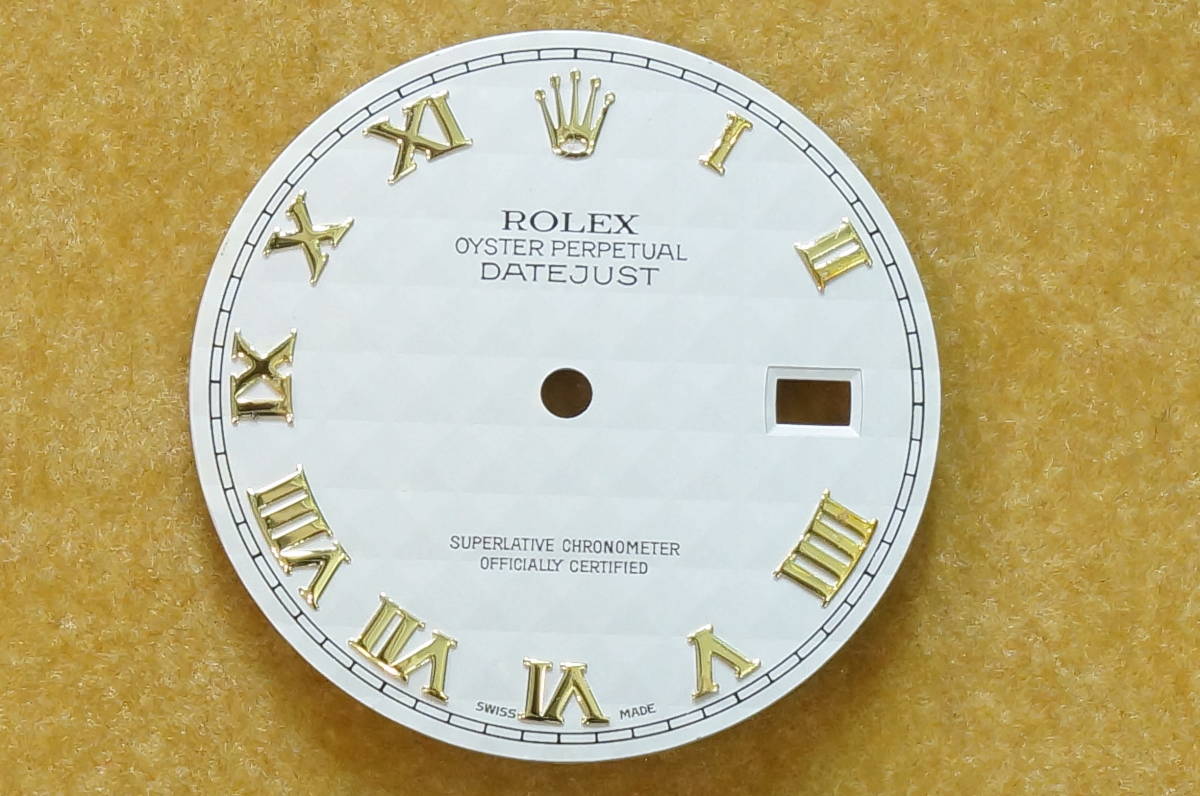 ★純正!!USED!!ROLEX DATEJUST デイトジャスト メンズ Ref.16233用 アイボリーピラミッドローマダイアル 文字盤★