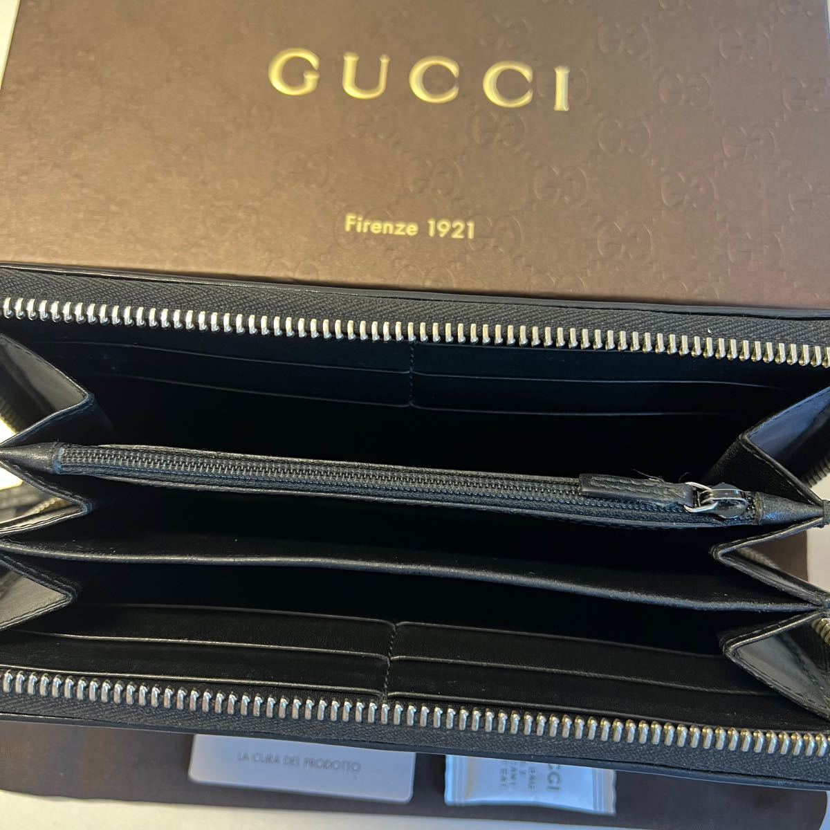 未使用に近い! グッチ GUCCI 財布 長財布 ラウンドファスナー 未使用に近い! グッチ GUCCI 財布 長財布 ラウンドファスナー