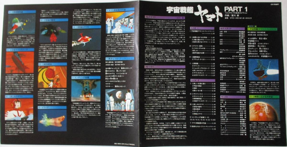 都・LP。宇宙戦艦ヤマトPART１。モノラル。定価・２５００円。１９８１年発売。コロンビア。_画像5