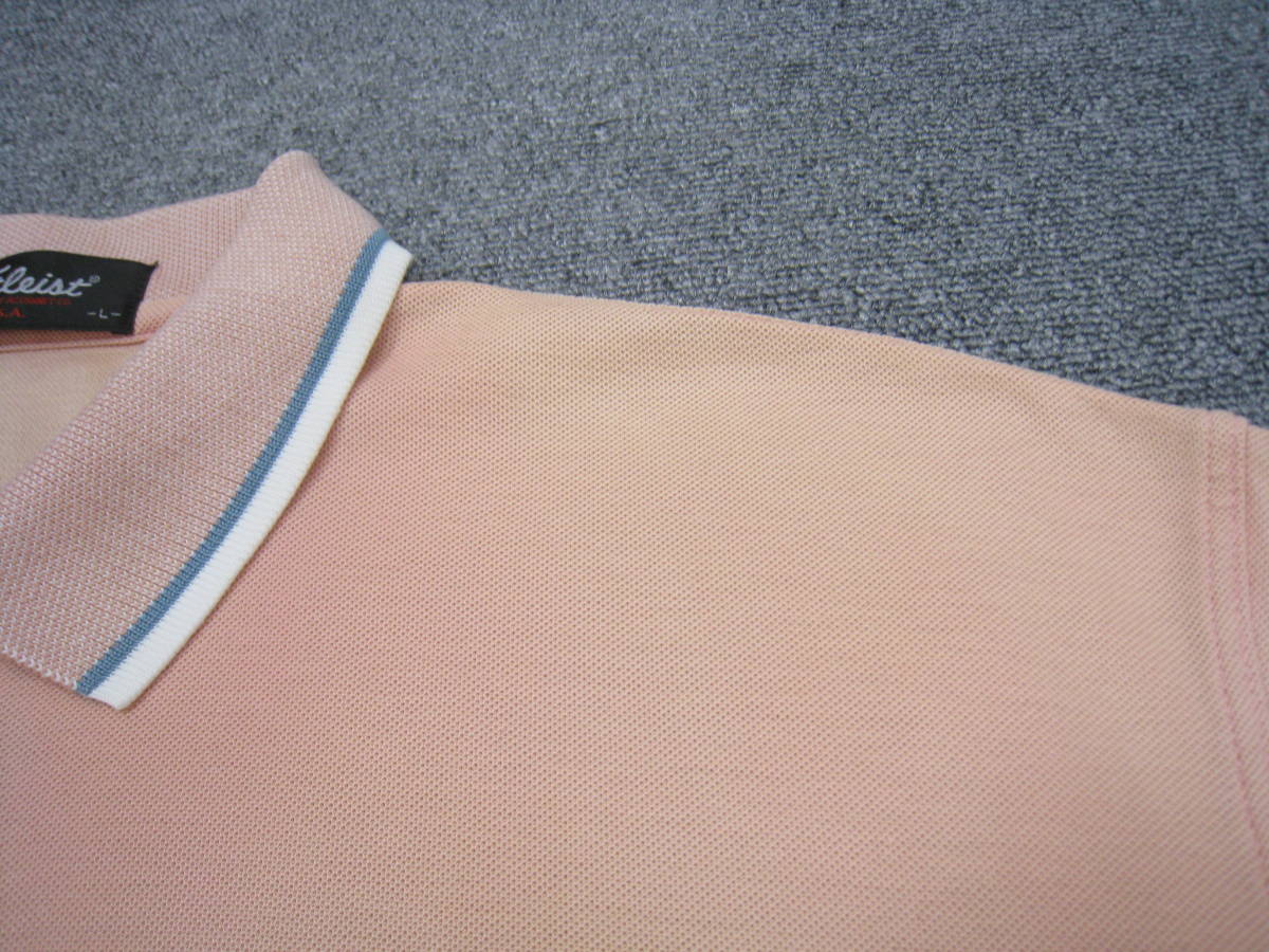 Titleist# Titleist олень. . рубашка-поло с коротким рукавом карман вышивка мужской размер L сделано в Японии 