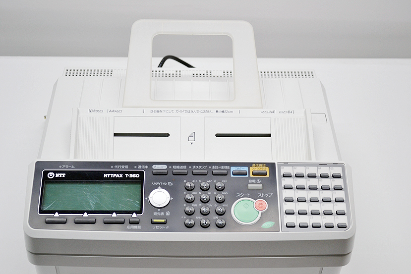 業務用中古FAX/業務用中古ファックス NTT 感熱紙タイプFAX T-360/最大B4用紙サイズ カウンタ2523 ムラテック OEM_画像2