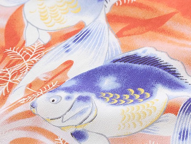  rayon aloha shirt [GOLD FISH]*SUN SURF orange S size SS38802 sun Surf Hawaiian peace pattern Japanese style goldfish made in Japan domestic production Orient 