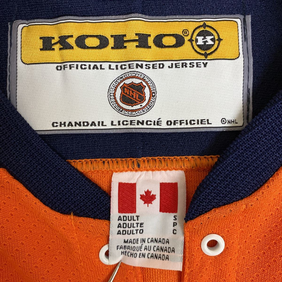 KOHO NFL カナダ製 アイスホッケー ユニフォームシャツ ゲームシャツ S 古着 NY ISLANDERS