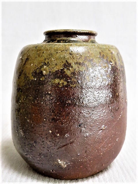 柴岡守作 備前焼 茶碗 共箱 略歴付 茶道具-