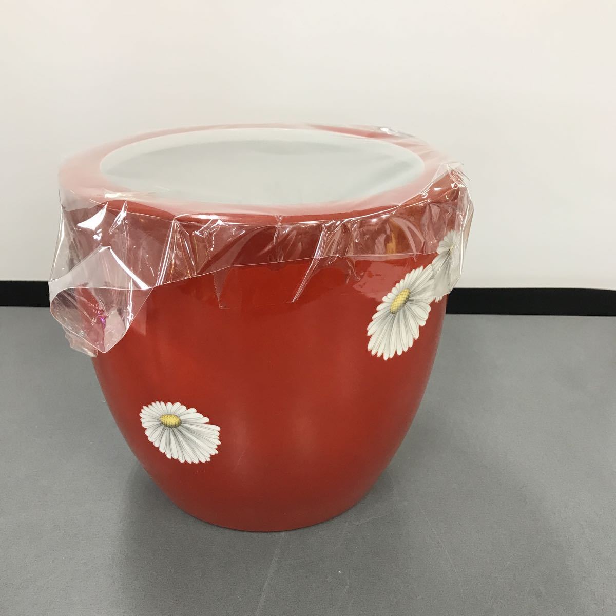  Noritake fire pot floral print red secondhand goods 