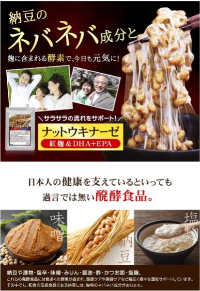 紅麹入り ナットウキナーゼ DHA＆EPA 約1ヵ月分 納豆 発酵食品 健康食品 サプリメント_画像1