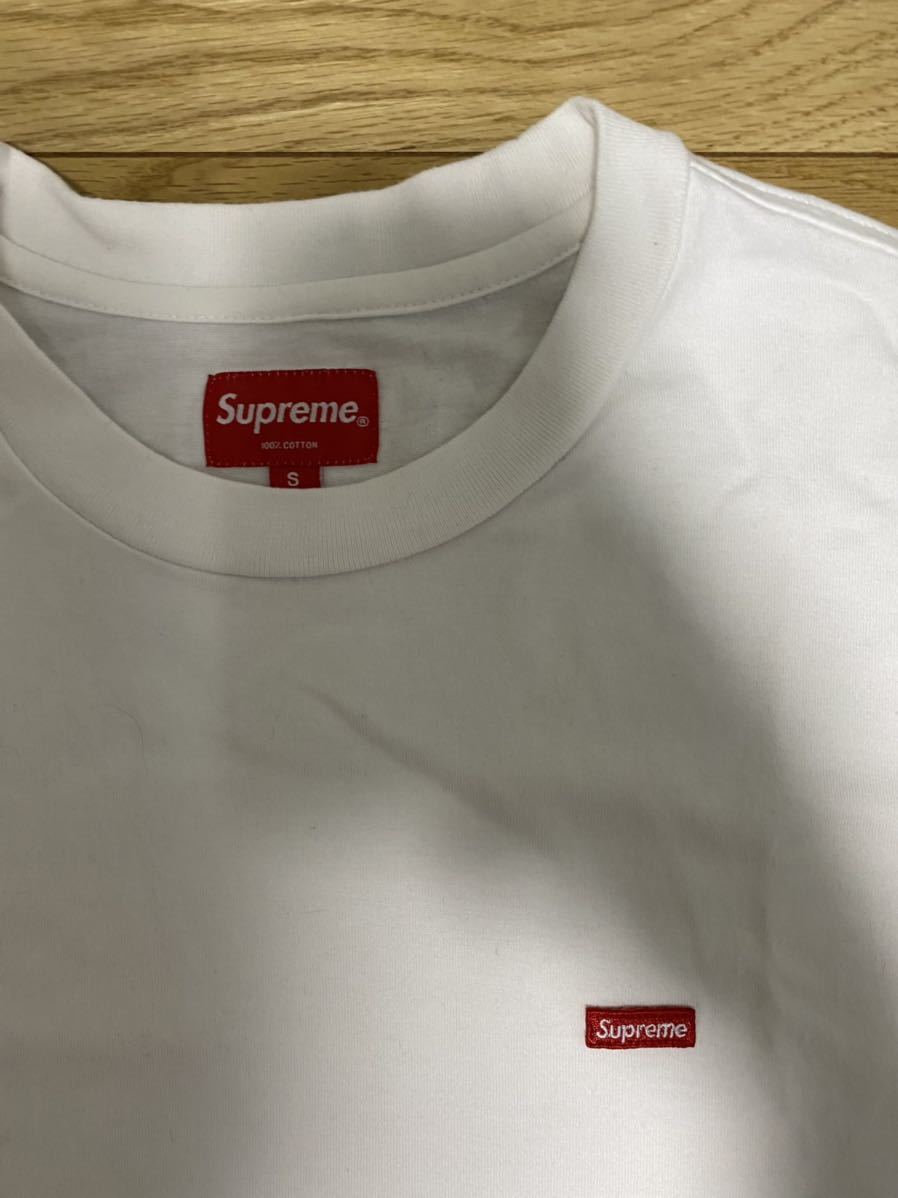 １円スタート　supreme small box logo tee スモール ボックス ロゴ Tシャツ　半袖シャツ　ホワイト　Ｓ_画像2