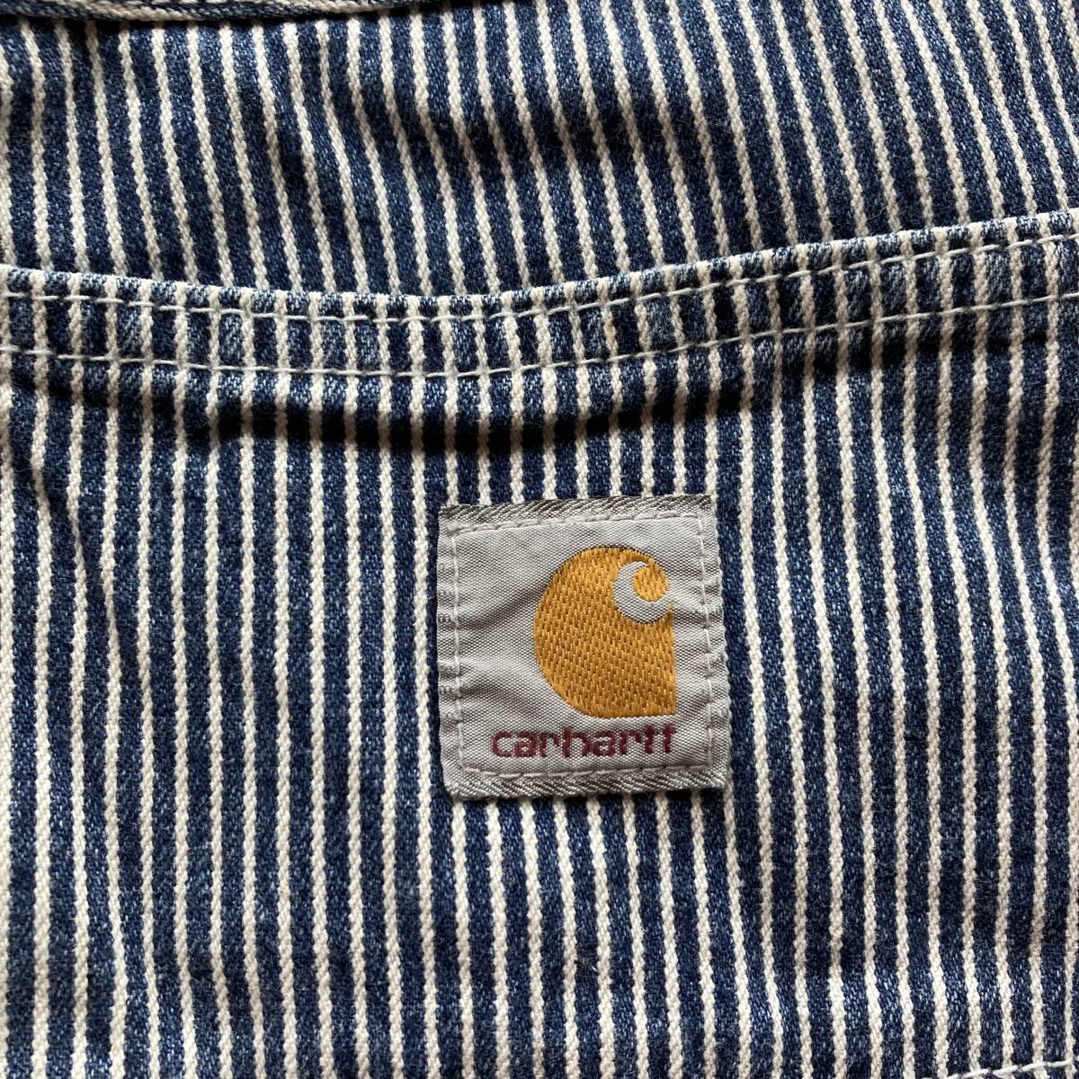 古着 Carhartt ヒッコリーストライプ ペインター ショート パンツ W32 / カーハート ハーフパンツ ワーク デニム_画像5