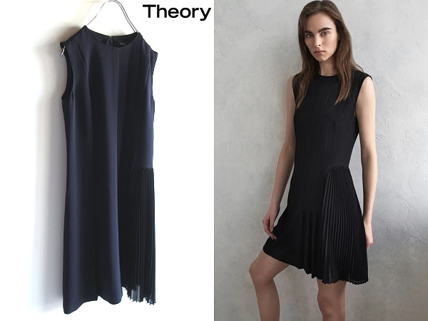 ★大人気商品★ Theory 美品 セオリー ネイビー 0 ドレス ノースリーブワンピース アシンメトリープリーツ DRESS DAY PLEATED CREPE SYNTHETIC 2019SS ワンピース ★大人気商品★ Theory 美品 セオリー ネイビー 0 ドレス ノースリーブワンピース アシンメトリープリーツ DRESS DAY PLEATED CREPE SYNTHETIC 2019SS ワンピース