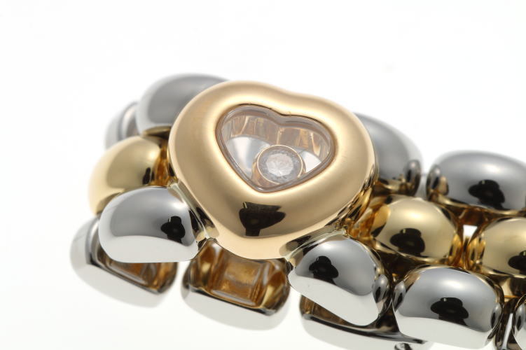 Chopard ショパール ハッピーダイヤモンド ハート コンビ リング 82