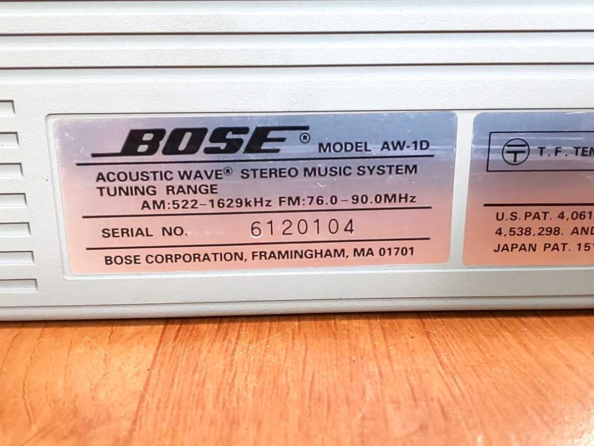 BOSE／ボーズ CDラジカセ ACOUSTIC WAVE MUSIC SYSTEM MODEL AW-1D カセットOK! 美品だけど現状_画像10