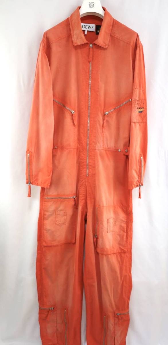 新品 21SS LOEWE タイダイマルチジップジャンプスーツ オレンジ 新品 21SS LOEWE タイダイマルチジップジャンプスーツ オレンジ