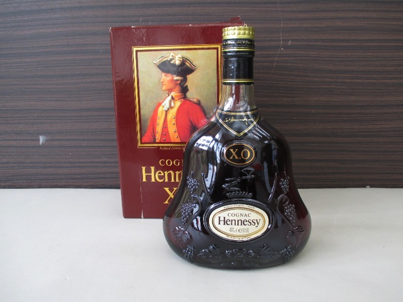 ☆1円スタート!ヘネシー Hennessy X.O 金キャップ グリーンボトル