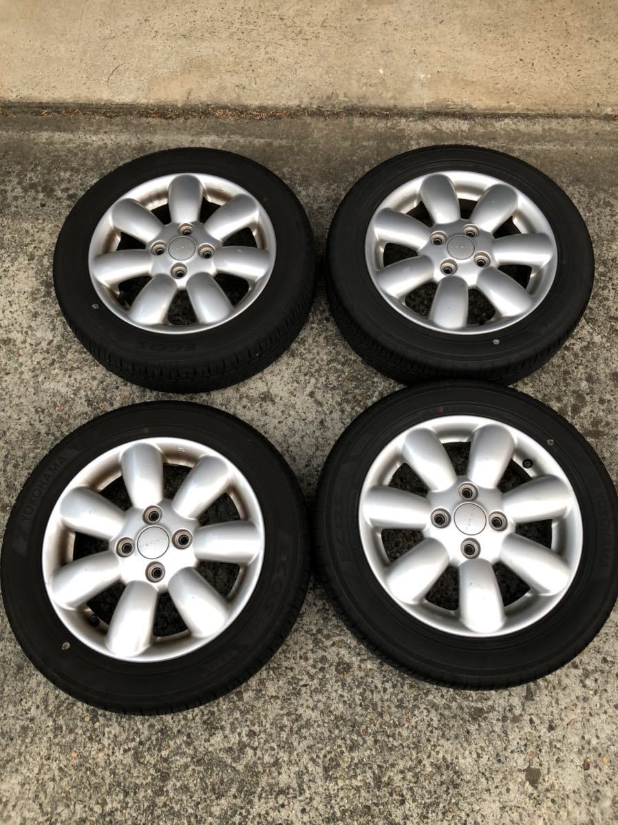 アルトラパン　純正アルミホイール 155/65R14 バリ溝タイヤ付き４本_画像1