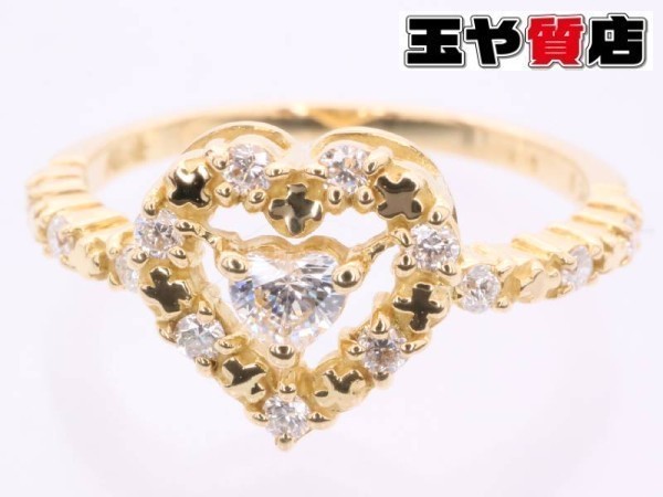 Archer Ahkah Diamond 0,20CT Princess Heart Ring № 9 K18 Желтое золото как новое