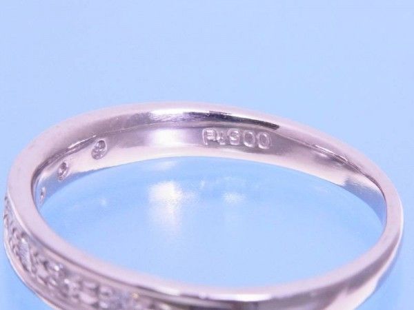 グリーン ダイヤ0.18ct ダイヤ0.13ct プラチナ リング 10.5号_画像5