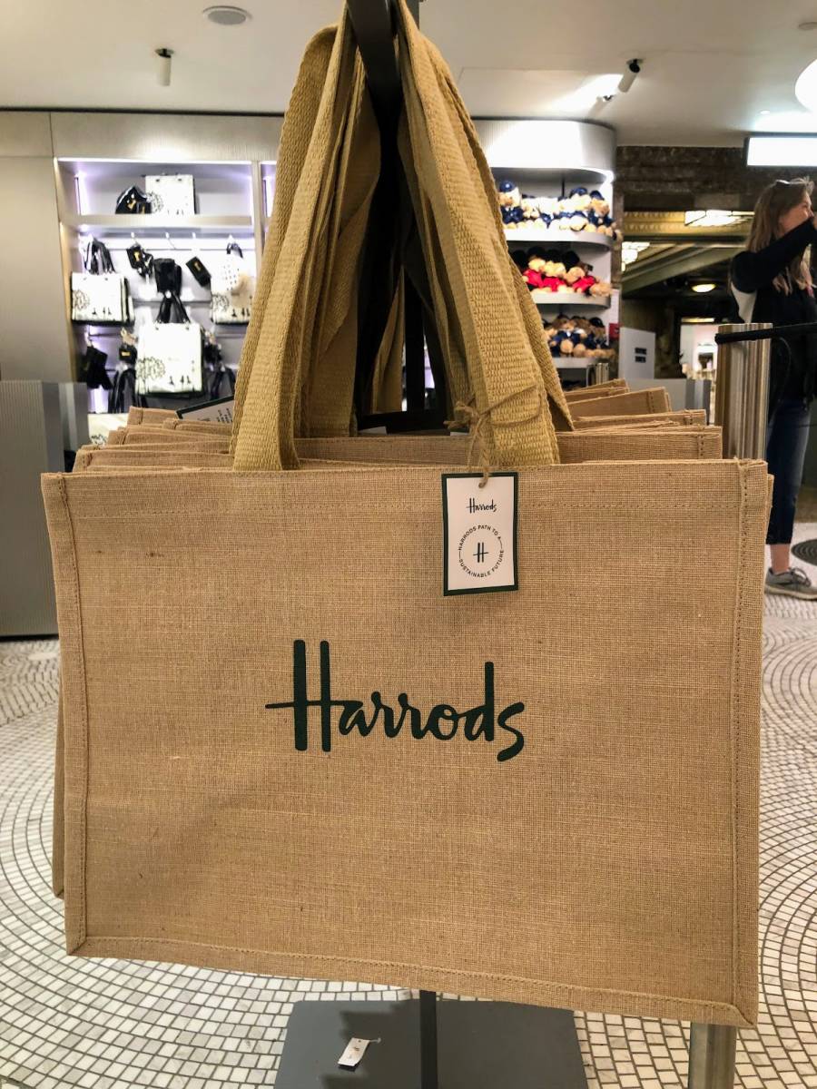  London . earth production extra attaching [ Harrods head office limitation * seriousness . do .... eko-bag ] shoulder .. light jute * reverse side coat none 