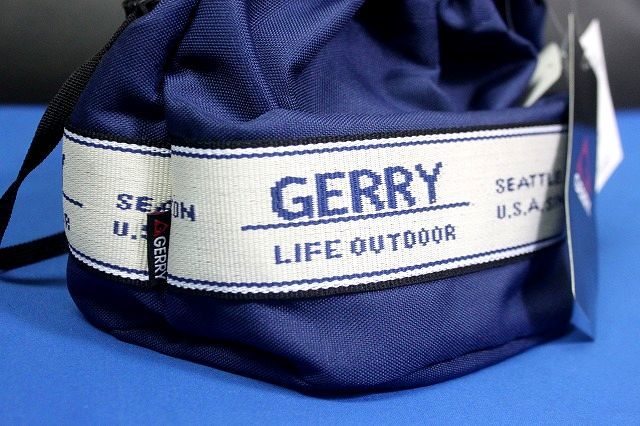 GERRY ジェリー クロスボディバック 巾着バック ショルダーバック ネイビー★送料300円_画像2