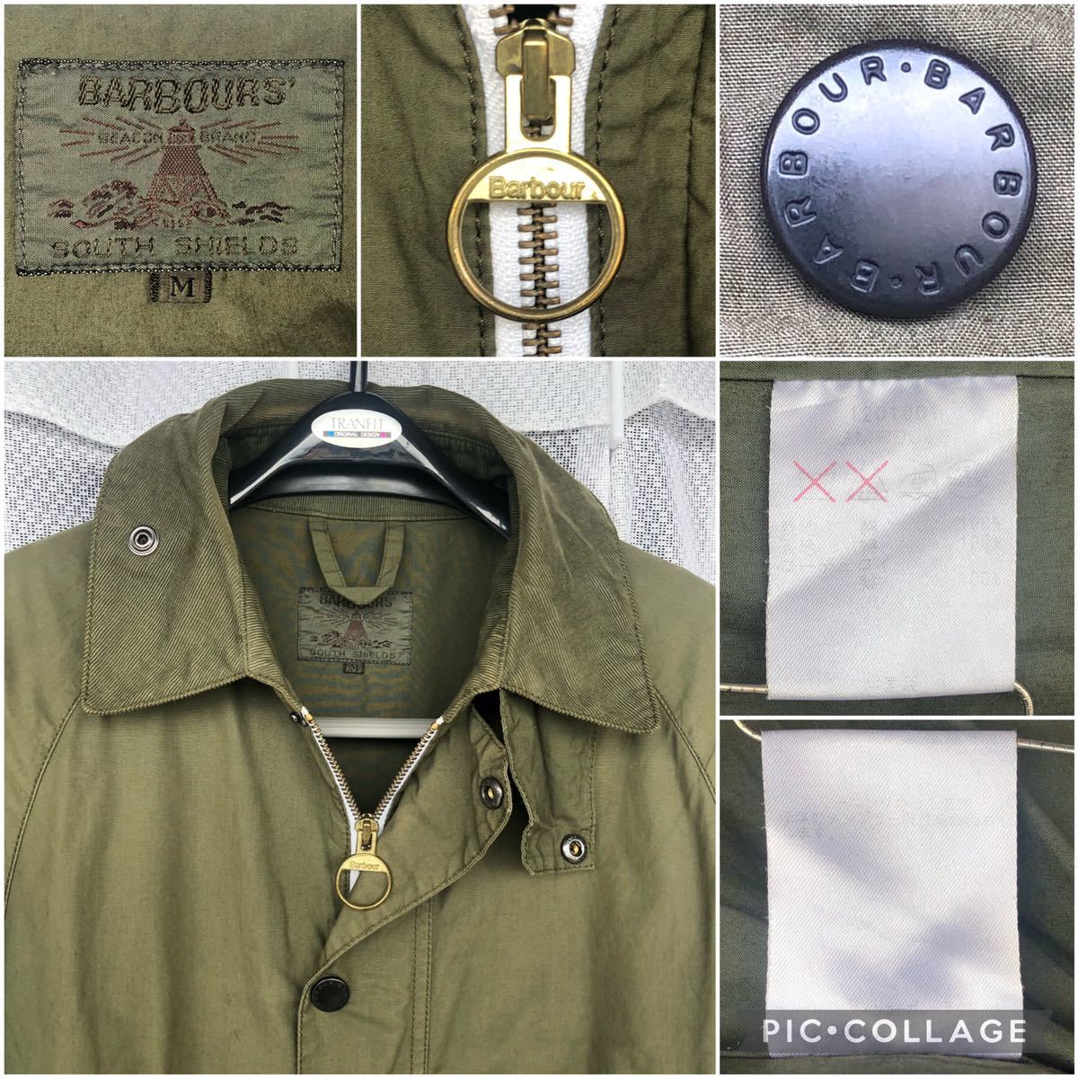 復刻 初期灯台ロゴ★Barbour / BEDALE Mセージグリーン★2012春夏 ノンワックス ビデイル バブアー/ノンオイル コットン カーキ ジャケット_画像10