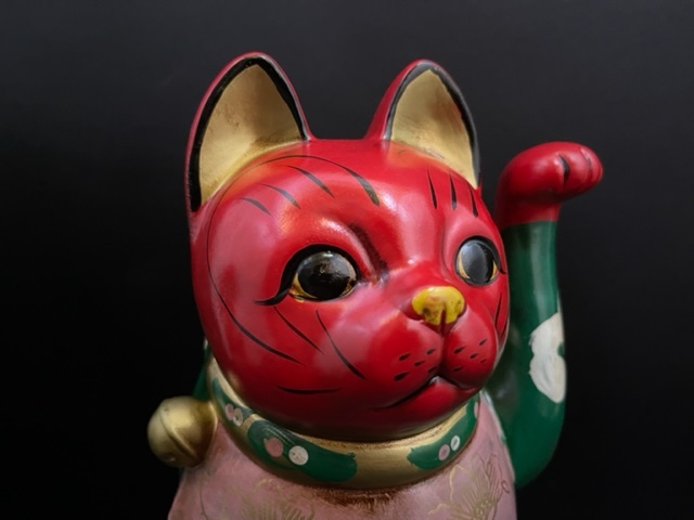 招き猫 25cm 唐草 一対 まねき猫 /検索 猫 置物 陶器 九谷焼 招き猫 25cm 唐草 一対 まねき猫 /検索 猫 置物 陶器 九谷焼