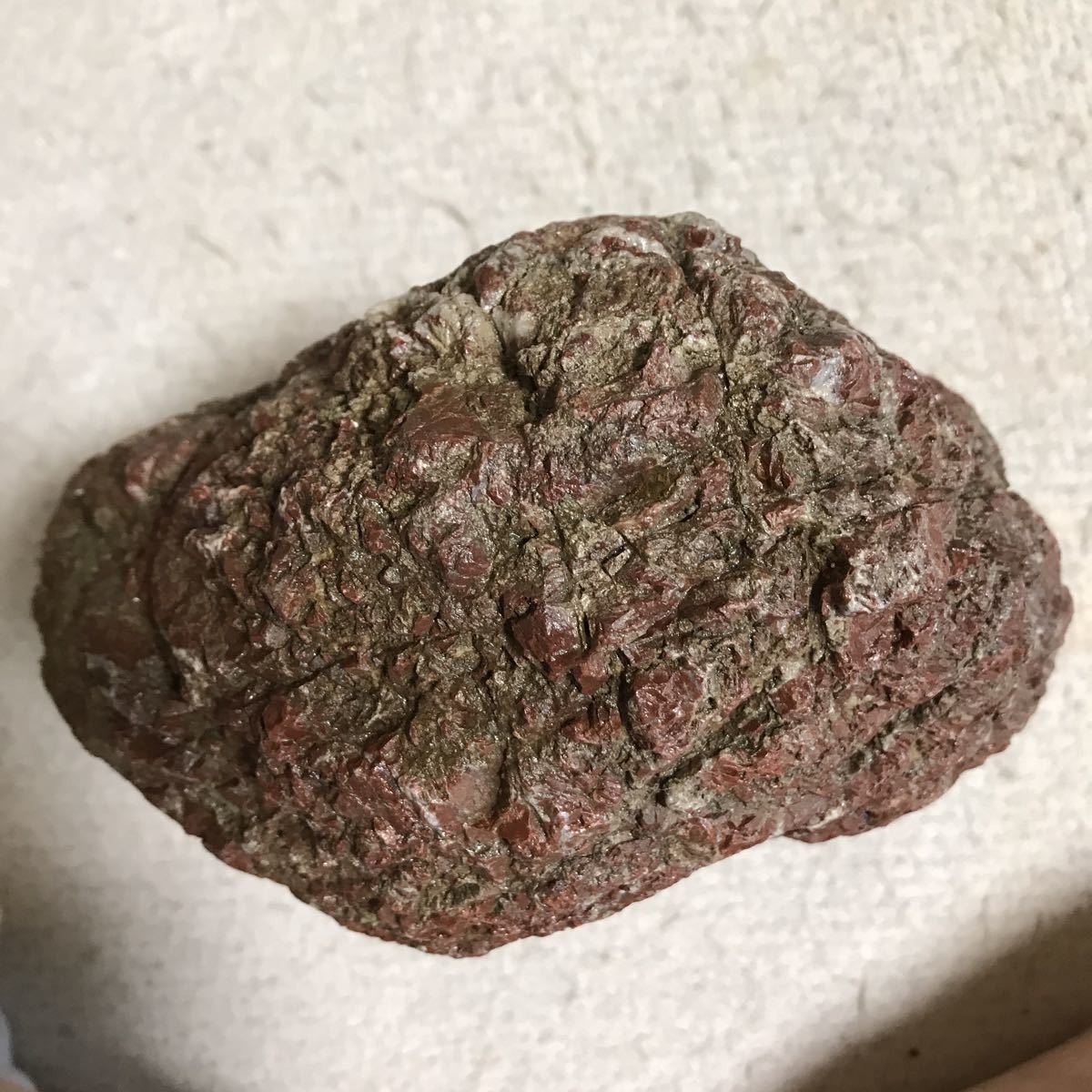国産鉱物 鑑賞石 石 原石　自然石と思います赤い石です産地不詳です、細かい粒です、_画像7
