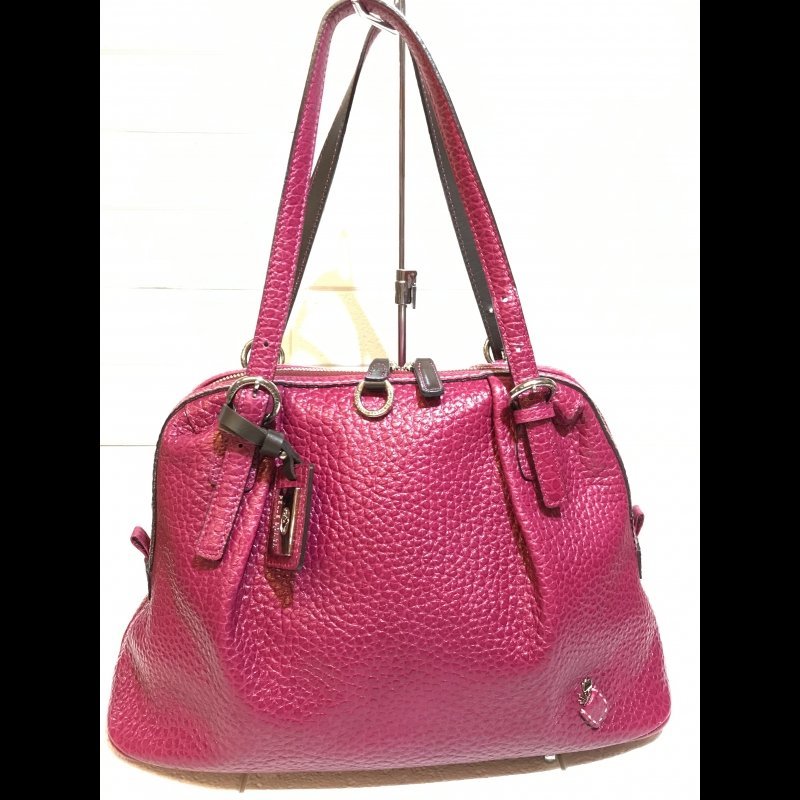 PELLE BORSA 美品 赤 レザー ペレボルサ ハンドトート
