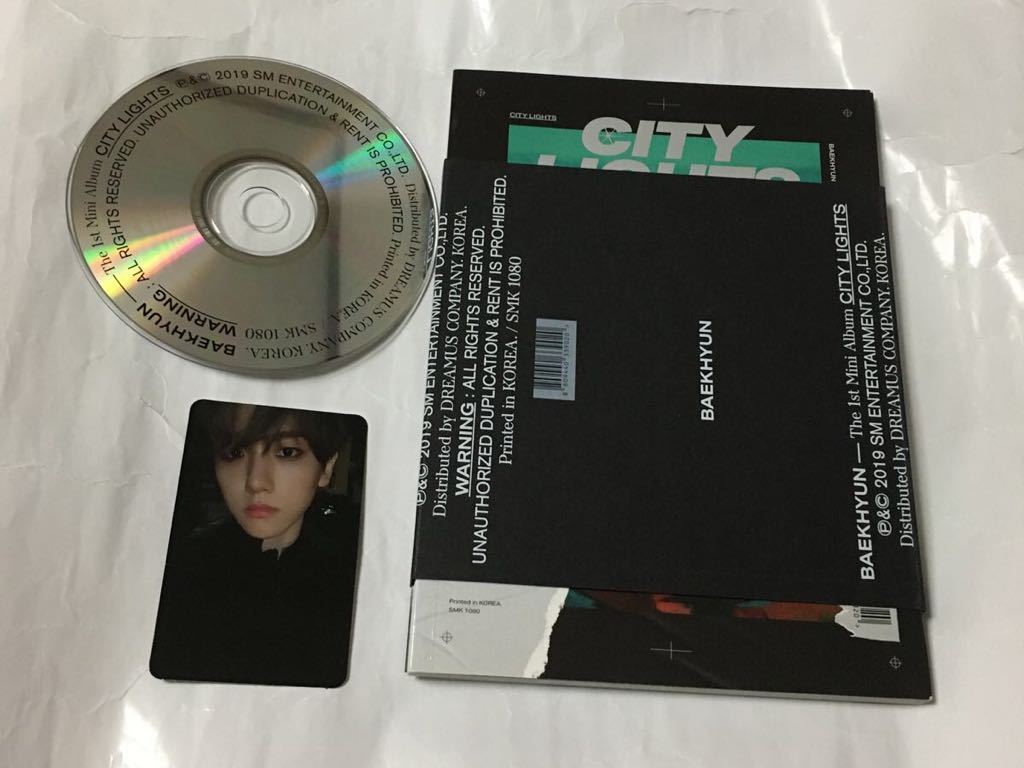 送料込み ベッキョン CD トレカ The 1st Mini Album CITY LIGHTS 韓国