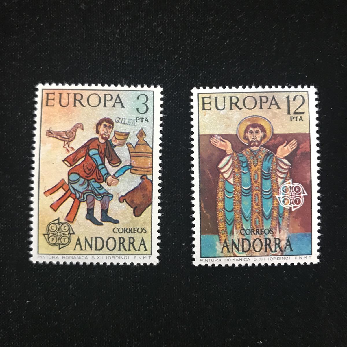 ☆アンドーラ（スペイン）《ヨーロッパ切手》SCOTT#87-88/2種完/未/NH_画像1