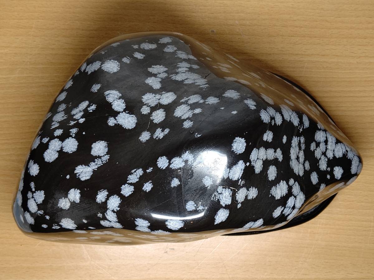 雪華・6.4kg】 スノーフレークオブシディアン 黒曜石 原石 宝石