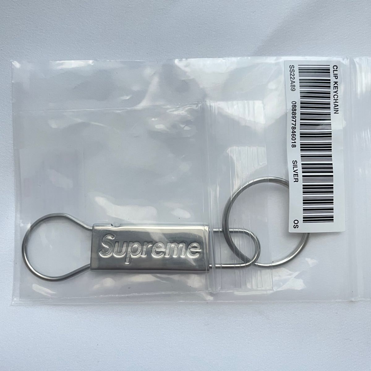 超歓迎 supreme Clip Keychain シルバー キーホルダー キーチェーン