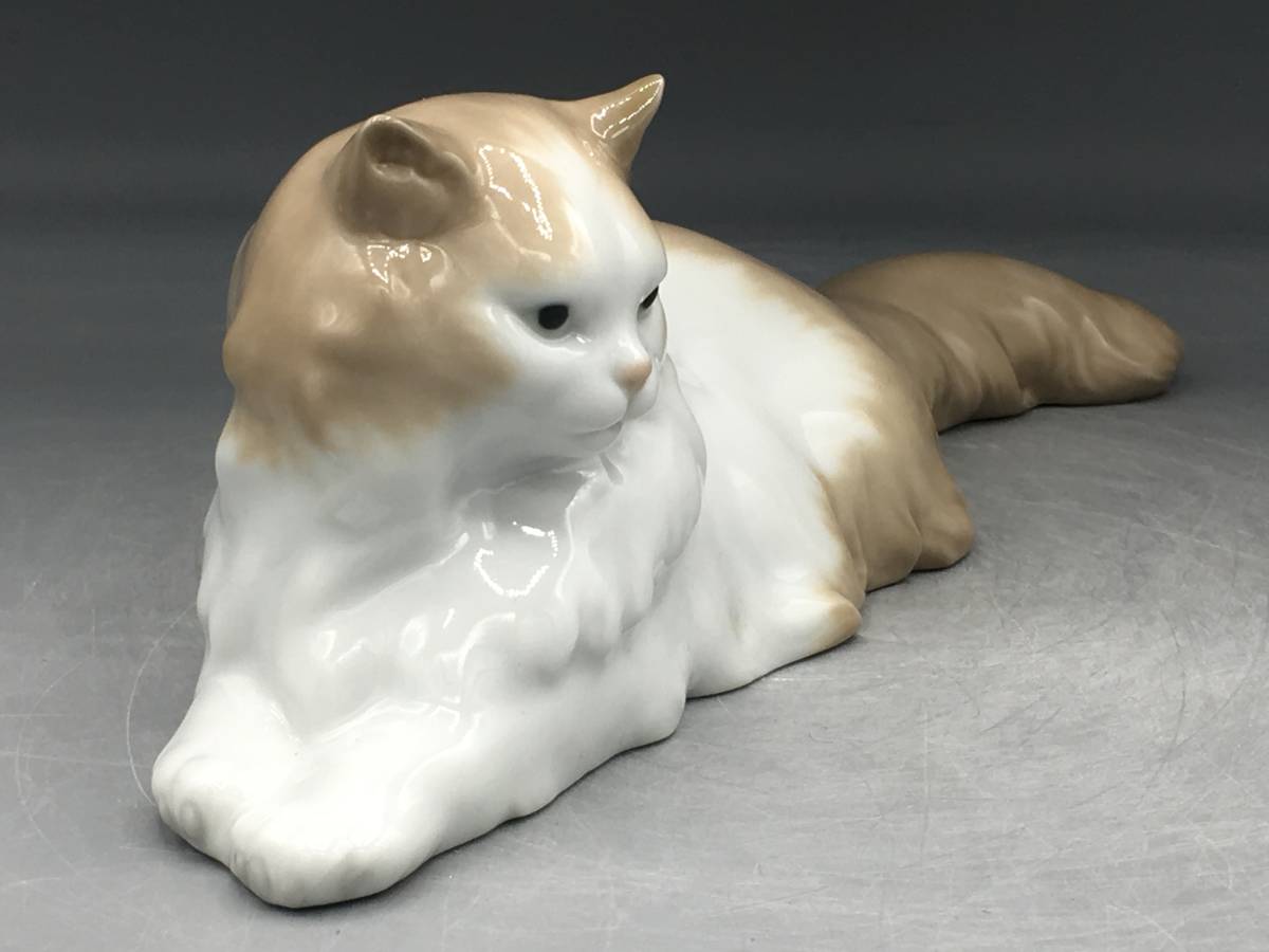 国内発送 リヤドロ LLADRO Nao ナオ 長毛 長さ26cm 猫の置物 フィギュリン 陶器 ネコ (84-80-1000)の画像3