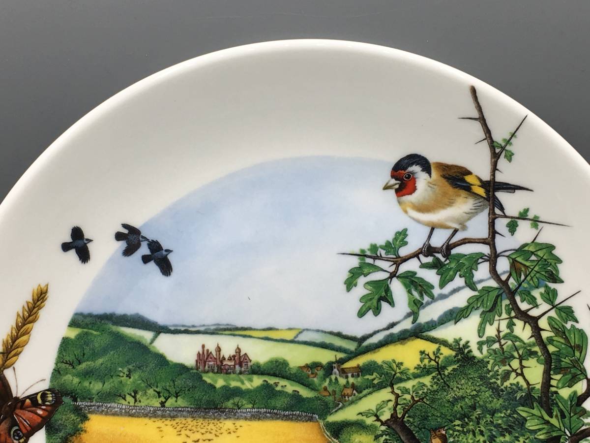 限定品 英国 ウェッジウッド The Village in the Valley 蝶 針鼠 鳥 飾り皿 絵皿 皿 ⑥⑥⑥ (761)_画像5