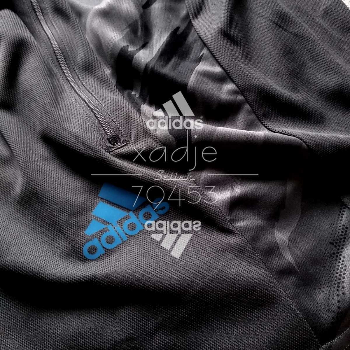新品 正規品 adidas アディダス ジャージ 上下セット Tシャツ ハーフパンツ セットアップ ロゴ プリント CAMO柄 グレー 青 迷彩 XO ( 2XL )_画像5