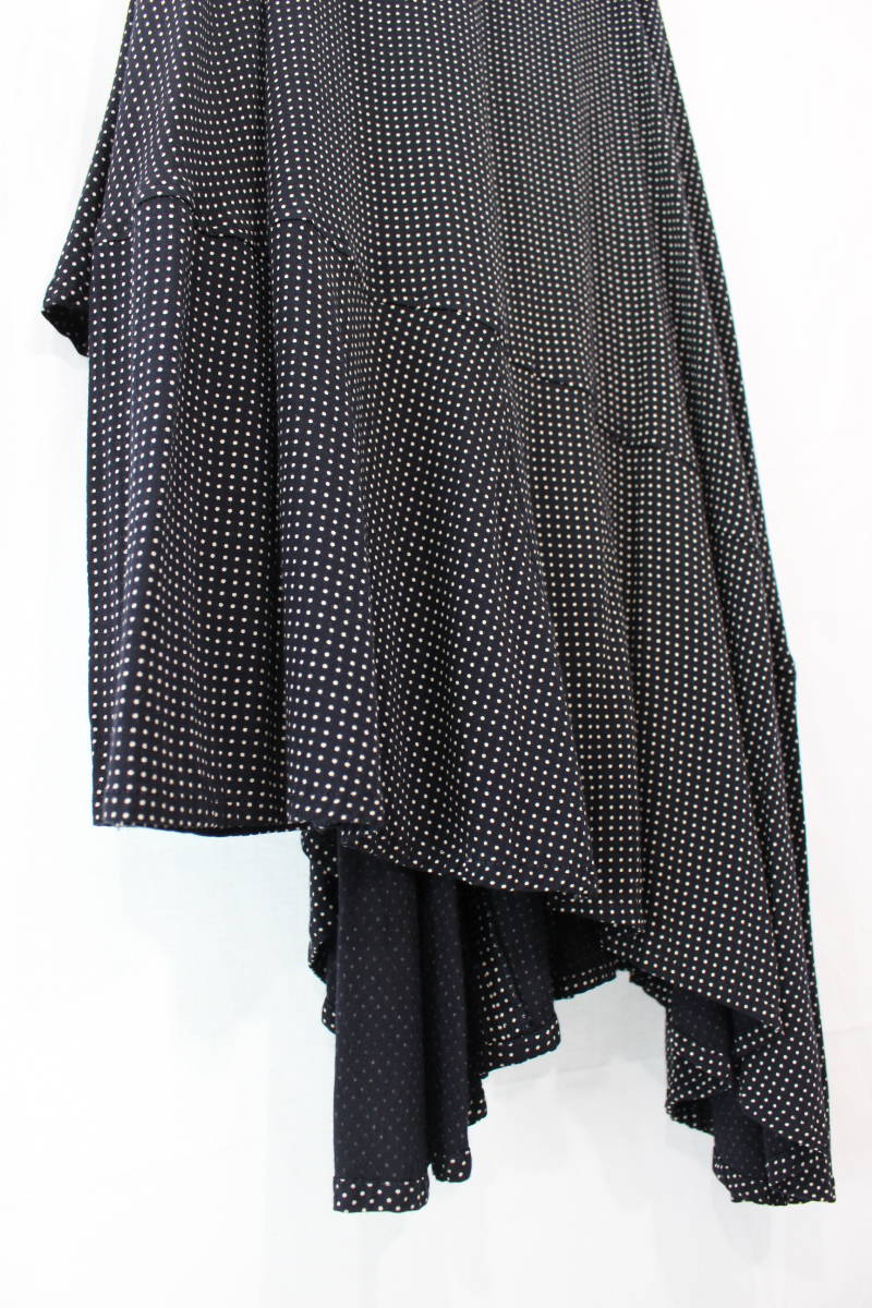 SALE!! AD1988/トリコ コムデギャルソン/tricot COMME des GARCONS/ヴィンテージ/ドットプリント/アシンメトリースカート/ネイビー_画像5