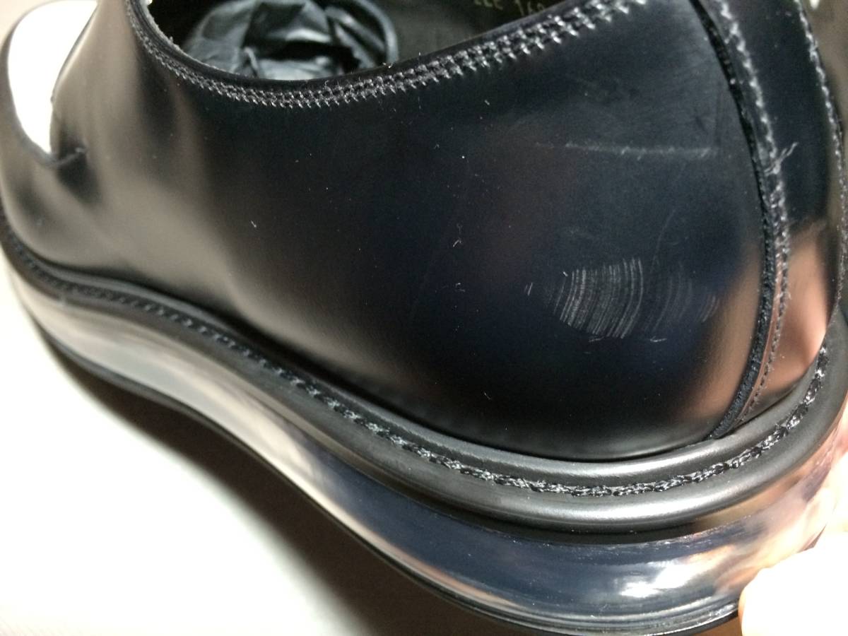 新品 プラダ エアソール レザー ドレス シューズ 10 prada 白 黒