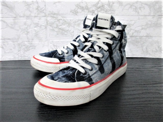 ☆DIESEL ディーゼル ビッグロゴ デニム スニーカー/メンズ/27cm☆新作