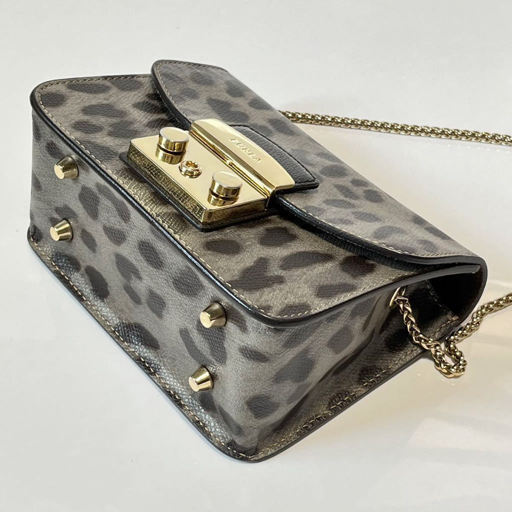 FURLA メトロポリス レオパード柄 チェーンバッグ レザー | www