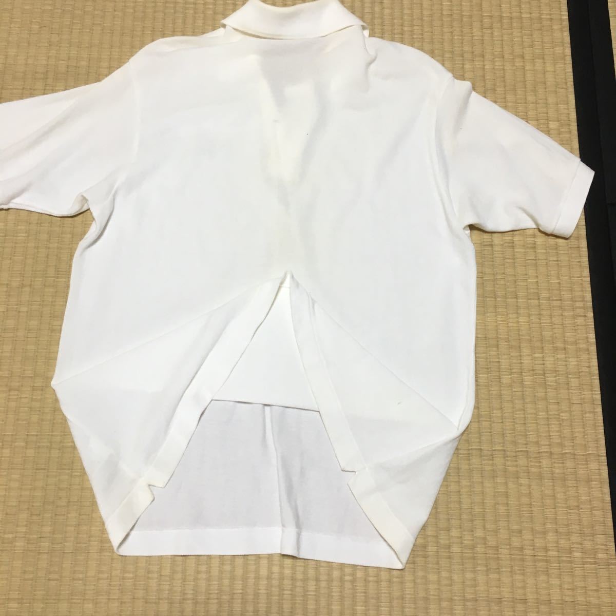 ラコステ　ホワイト　ポロシャツ　大きいサイズ　表記6  綿　2L〜3L  伸縮性抜群　自宅保管　中古品