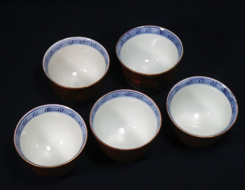 大日本永楽造 金襴手 茶碗 5客 Yahoo!オークション - 大日本 永楽造 金襴手 茶碗5客 永楽善五郎