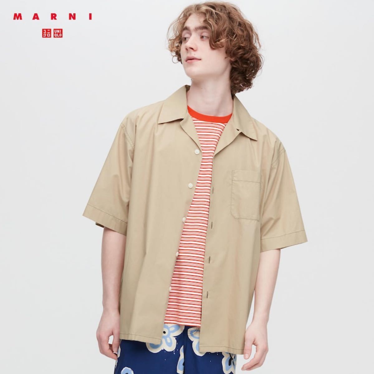 UNIQLO and MARNI オーバーサイズオープンカラーシャツ（半袖