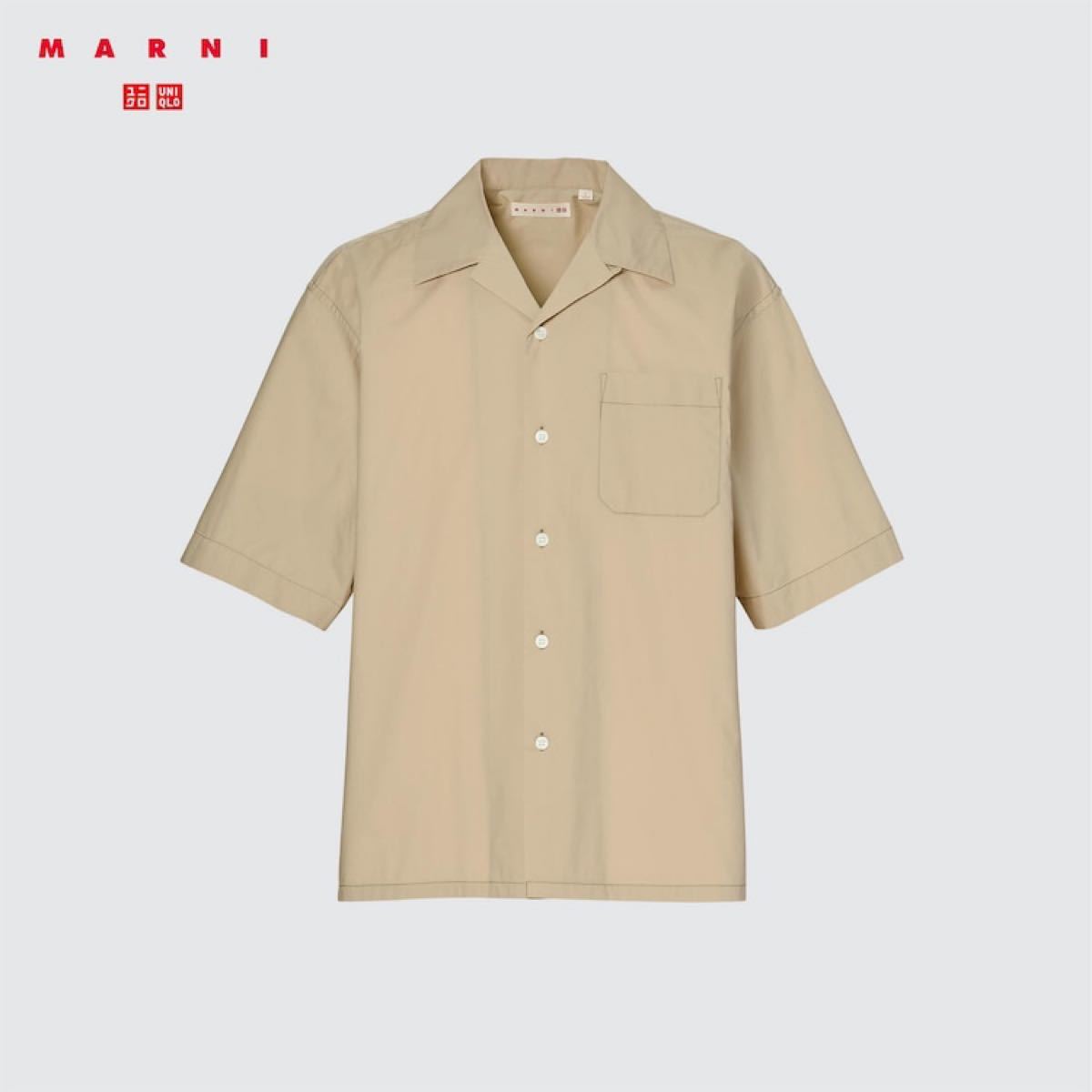UNIQLO and MARNI オーバーサイズオープンカラーシャツ(半袖 UNIQLO and MARNI オーバーサイズオープンカラーシャツ(半袖