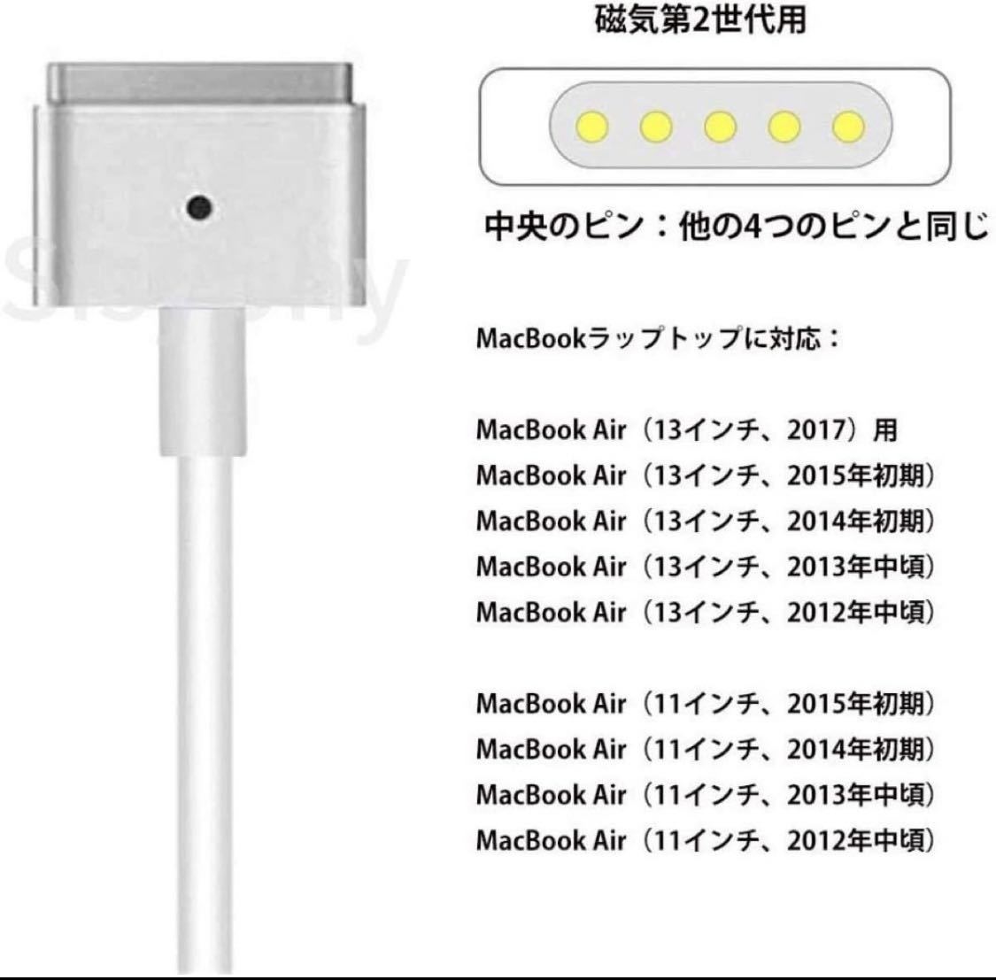 USB-C磁気ケーブル MacBook Air Pro 60W PD 1.8m