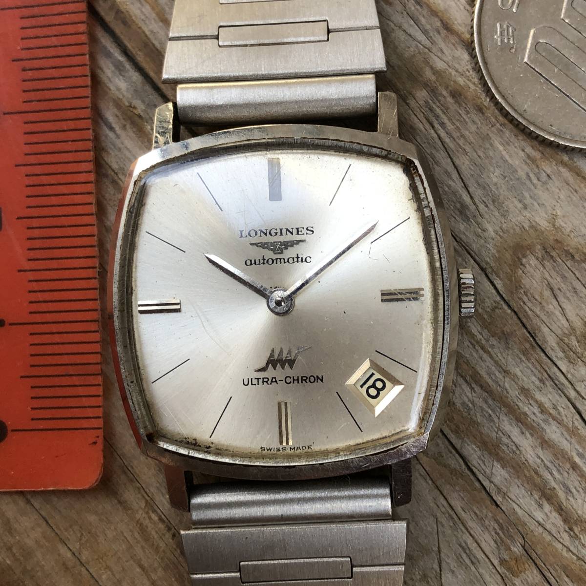 送料無料 現状品 ★ LONGINES automatic ULTRA-CHRON ロンジン ウルトラクロン 自動巻 機械式 メンズ 腕時計_画像1